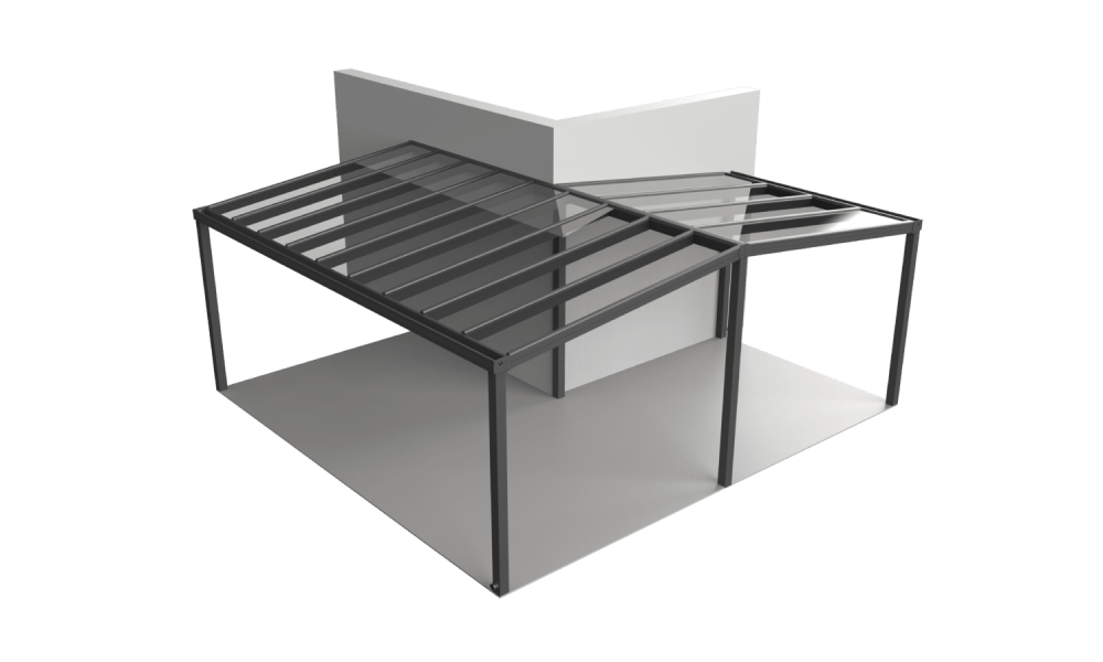 Terrassenueberdachungen 3x4 alu glas